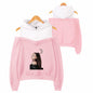 Off-shoulder hooded sweatshirt See size chart under “more details” The Fashion Celestial