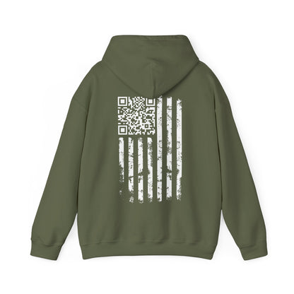 American Flag QR Code Hooded Sweatshirt The Devil's Pickle