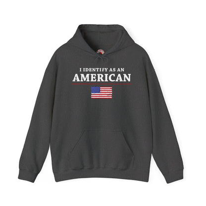 I Identify As An American Hooded Sweatshirt The Devil's Pickle
