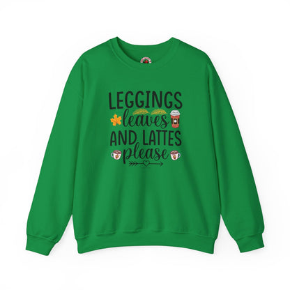 Leggings Leaves and Lattes Please Crewneck Sweatshirt The Devil's Pickle