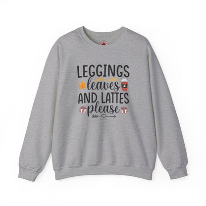 Leggings Leaves and Lattes Please Crewneck Sweatshirt The Devil's Pickle
