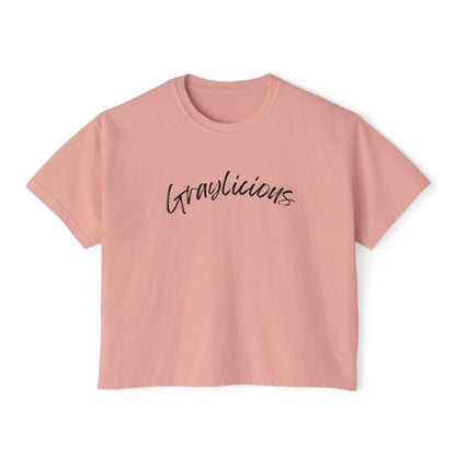 Women's Boxy Tee " Graylicious" Grayceful LLC
