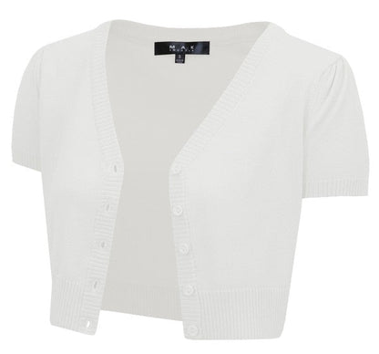 Cropped Bolero Knit Sweater Cardigan Short Sleeve Shop Style & More | Fresh Looks, Everyday Deals & Free Shipping