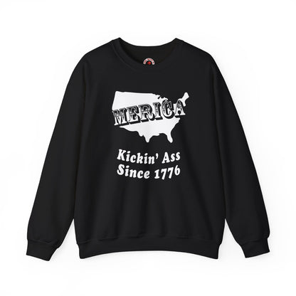 MERICA Kickin' Ass Since 1776 Crewneck Sweatshirt The Devil's Pickle