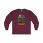 Axe Wielding Zombie Trick or Treat Long Sleeve Tee The Devil's Pickle