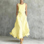 Women's Lace-Up Waist-Cinching Sleeveless Maxi Dress FitiqueFit