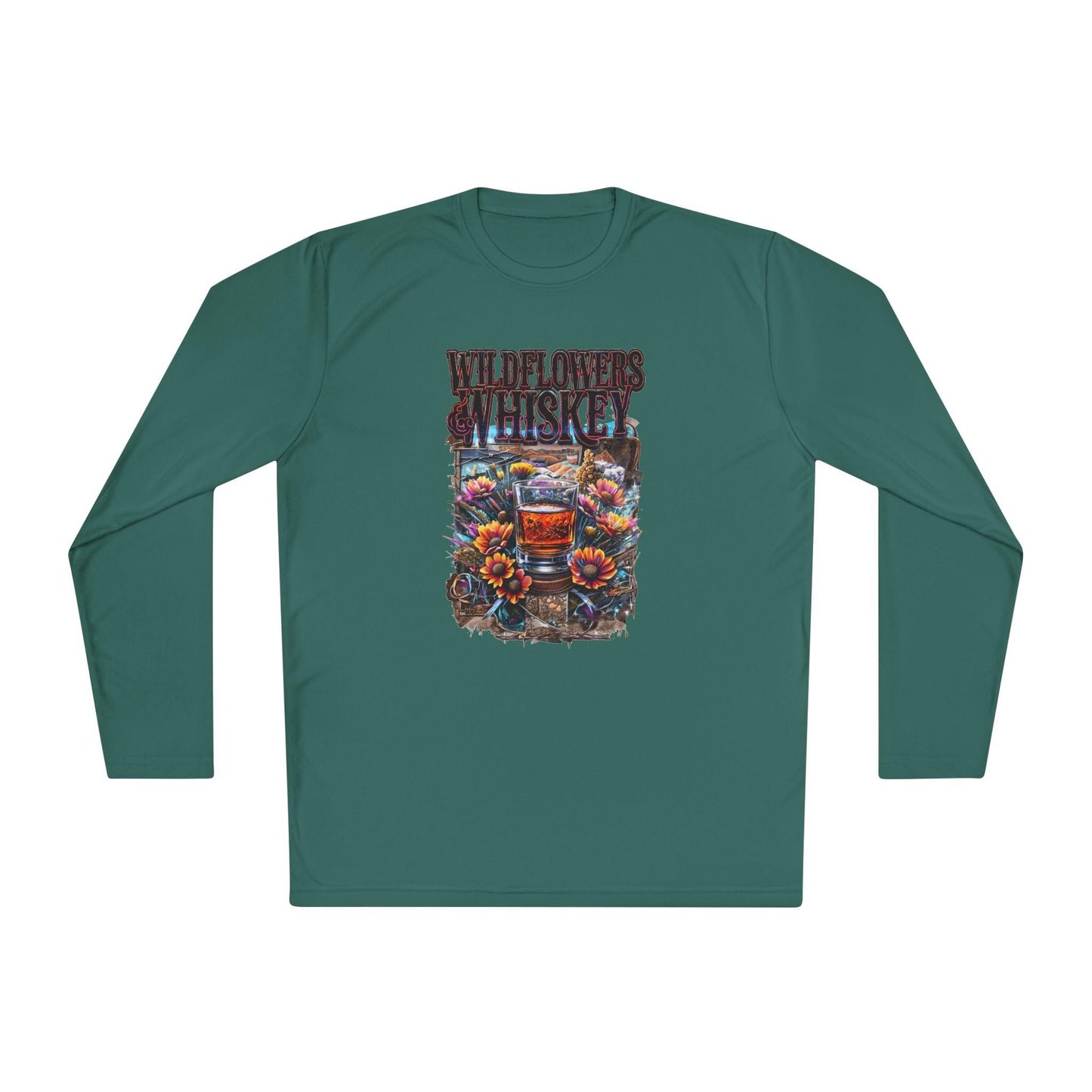Wildflowers and Whiskey Lightweight Long Sleeve Tee Country in My Heart