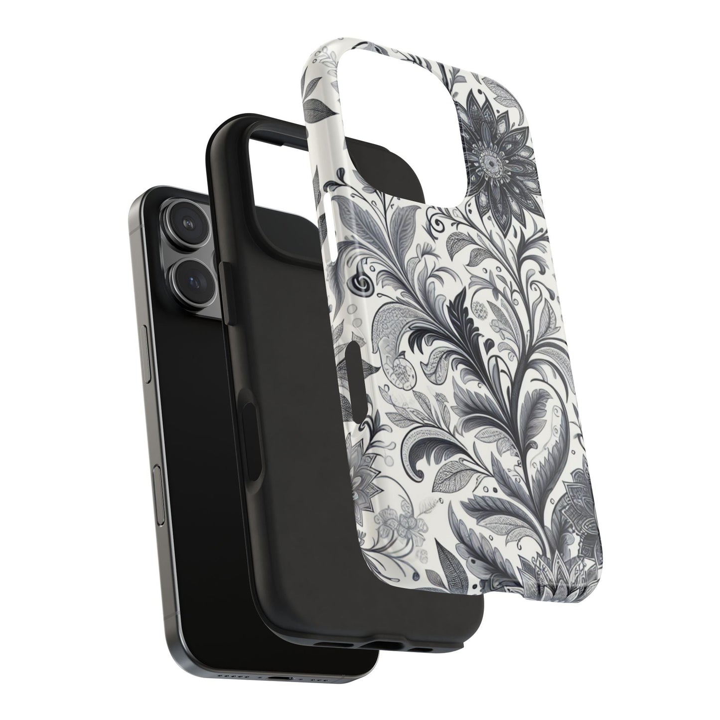 Floral Tough Phone Cases, Durable Phone Cover, Stylish Floral Design, Gift for Her, Trendy Tech Accessories, Birthday Present Grayceful LLC