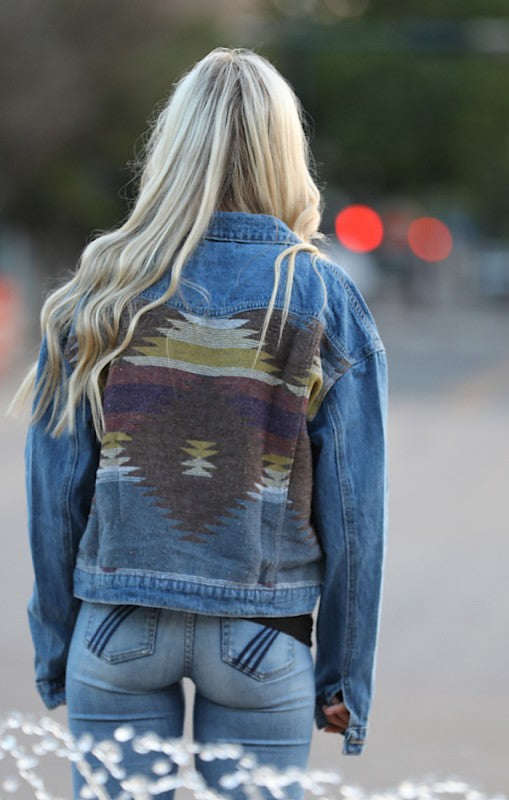 Contrast denim western jacket See size chart under “more details” The Fashion Celestial