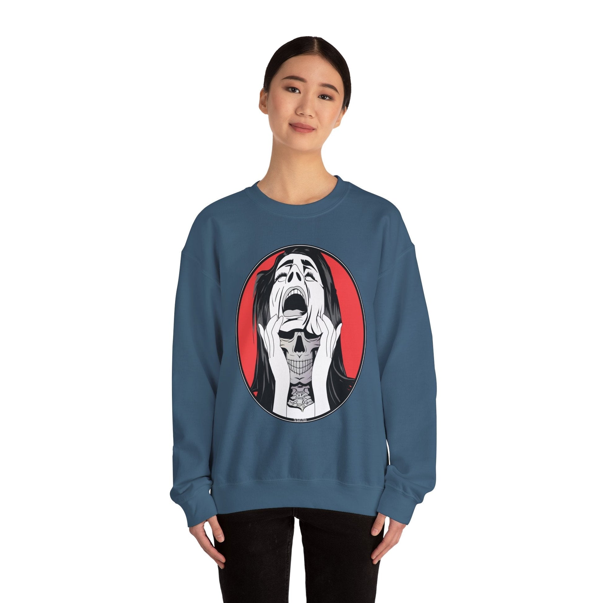 Skull Woman Crewneck Sweatshirt The Devil's Pickle