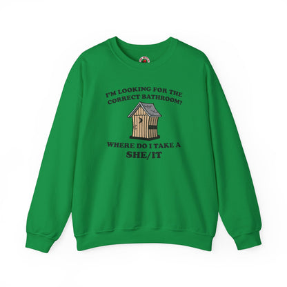 I'm Looking For The Correct Bathroom Crewneck Sweatshirt The Devil's Pickle