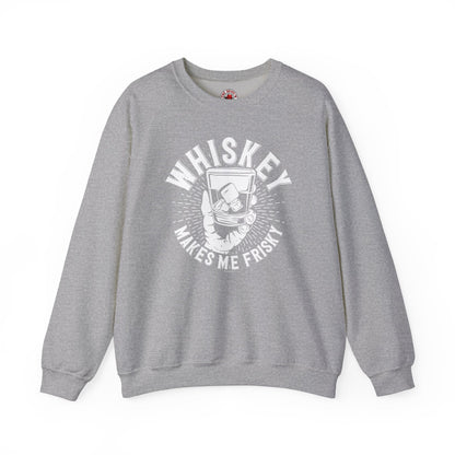 Whiskey Makes Me Frisky Crewneck Sweatshirt The Devil's Pickle