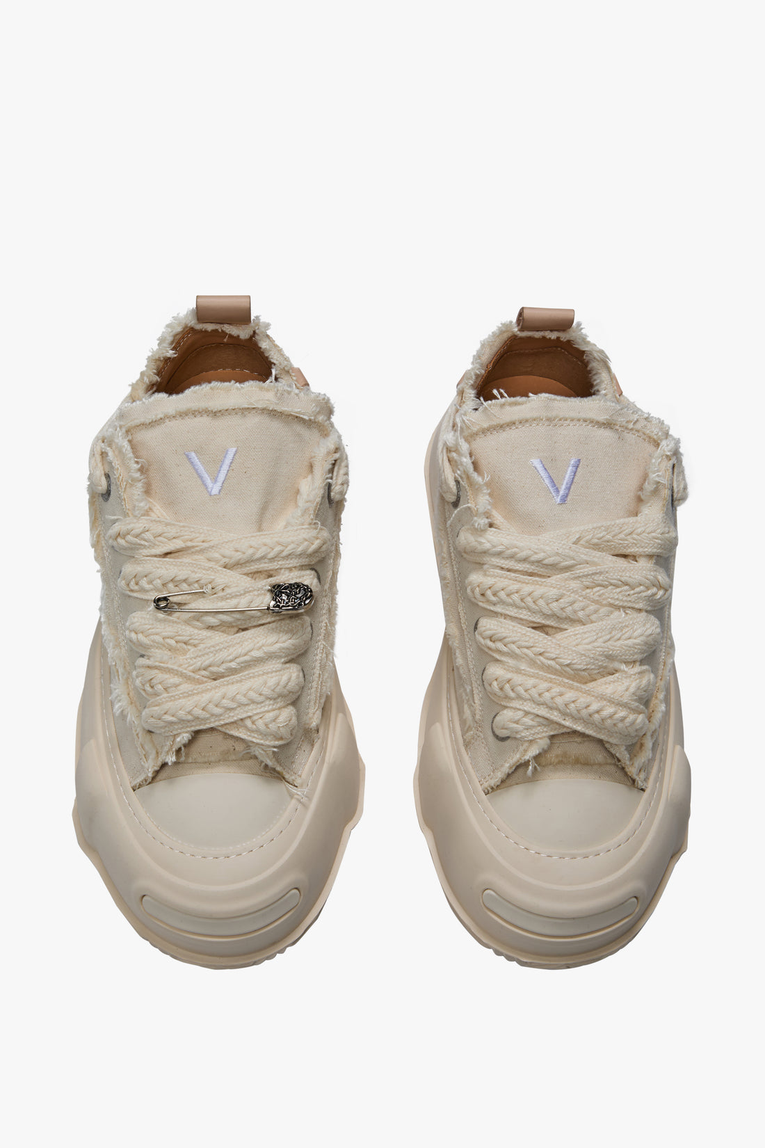 Valabasas Vision Shoes - Cream Leather Denim Exchange