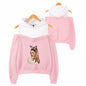 Off-shoulder hooded sweatshirt See size chart under “more details” The Fashion Celestial