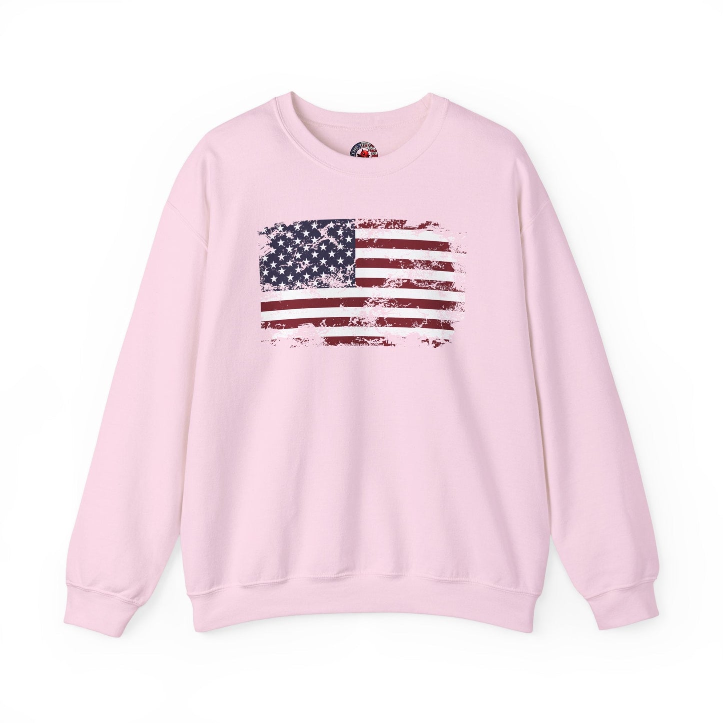 Vintage Style American Flag Crewneck Sweatshirt The Devil's Pickle