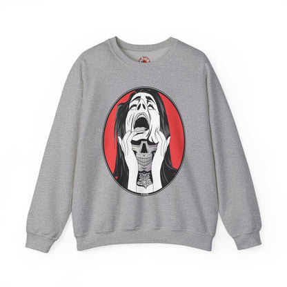 Skull Woman Crewneck Sweatshirt The Devil's Pickle