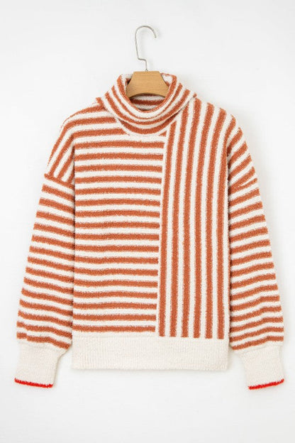 Stripe Cowl Neck Drop Shoulder Sweater Shop Style & More | Fresh Looks, Everyday Deals & Free Shipping