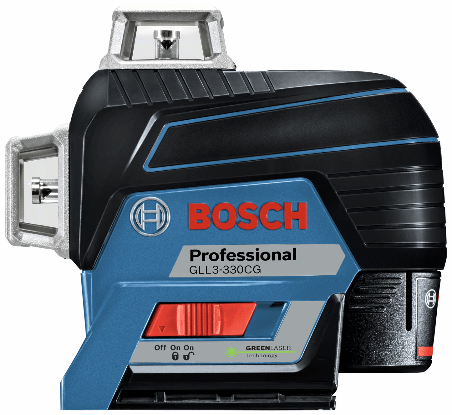 BOSCH GLL3-330CG 12V Max 360? Connected Green-Beam Three-Plane Leveling and Alignment-Line Laser Kit with (1) 2.0 Ah Battery VM Hardware