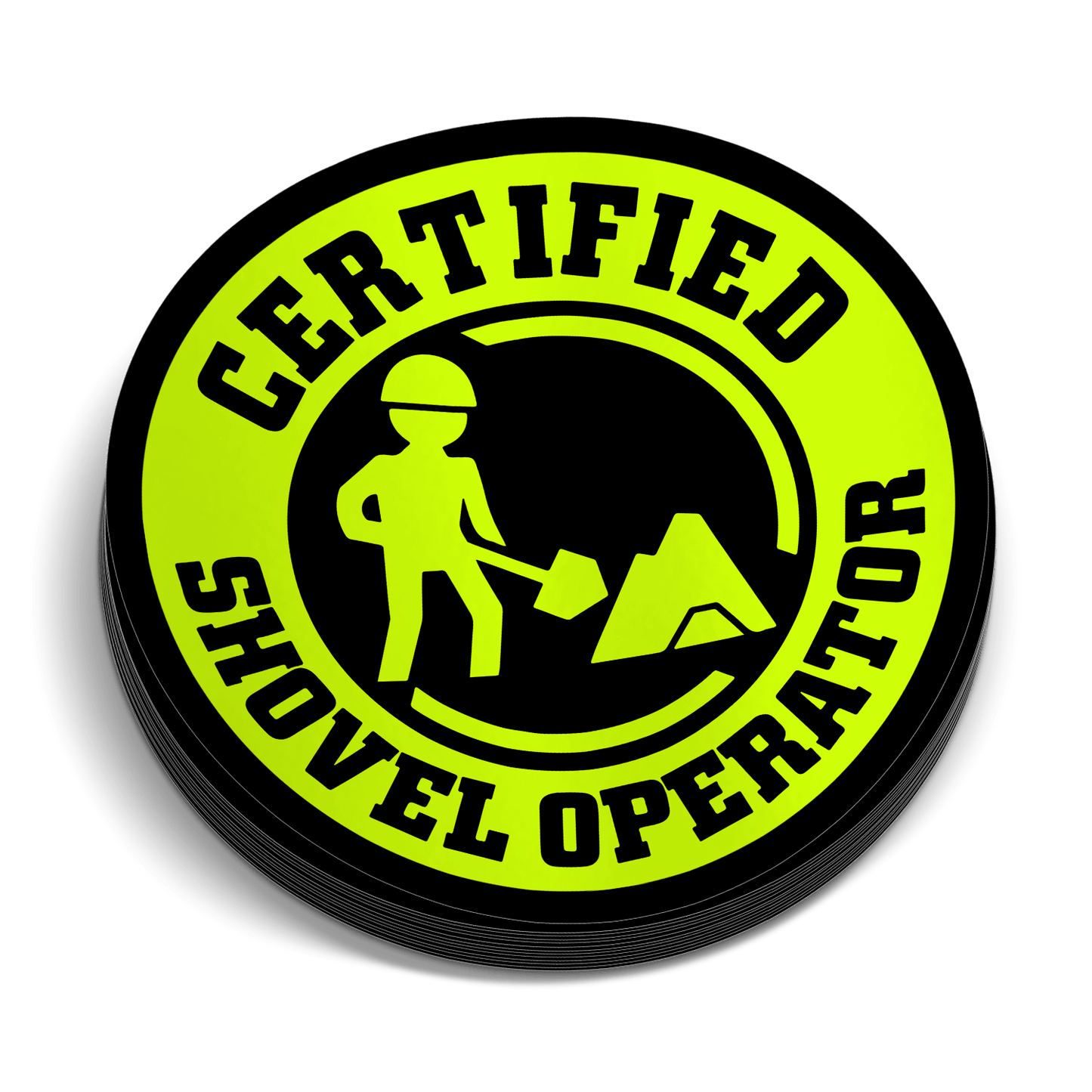 Shovel Operator Hard Hat Decal Armed American Supply