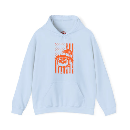 Pumpkin American Flag Hooded Sweatshirt The Devil's Pickle