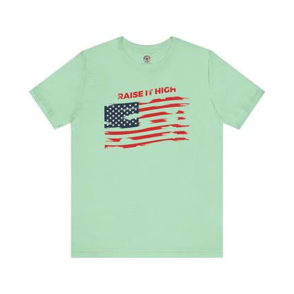 Raise It High American Flag T-Shirt The Devil's Pickle