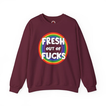 Fresh Out Of Fucks Crewneck Sweatshirt The Devil's Pickle