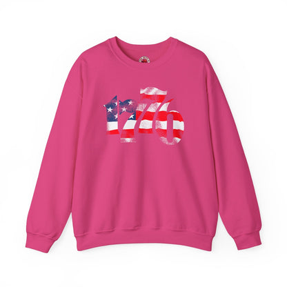 1776 American Flag Crewneck Sweatshirt The Devil's Pickle