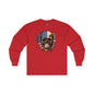 American Flag Skull Long Sleeve Tee The Devil's Pickle