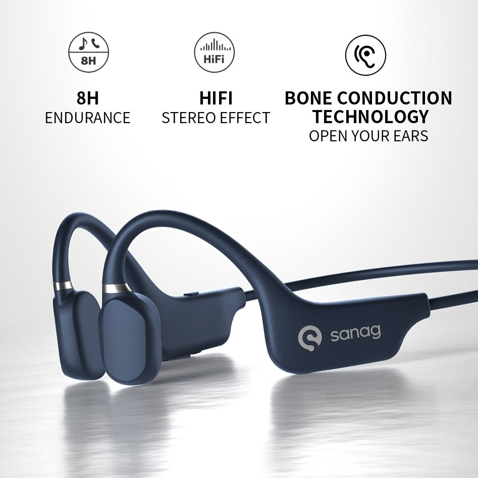 Sanag A5X Bone Conduction Headphones for Cycling, Sports, Fitness, and Workouts, 3D Stereo Headphones NovaCart
