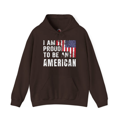 I Am Proud To Be An American Hooded Sweatshirt The Devil's Pickle