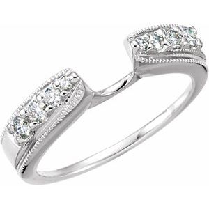 14K White 1/4 CTW Natural Diamond Enhancer Ring Ethereal Legacy Boutiques