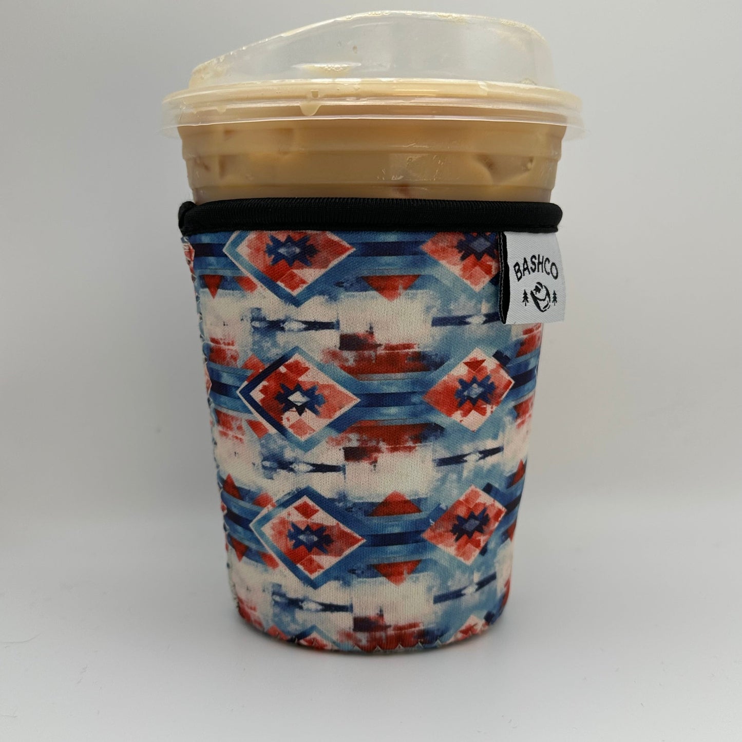 Blue Southwest Patterned Coffee Sleeve | Western Coffee Sleeve BashDesignsCo