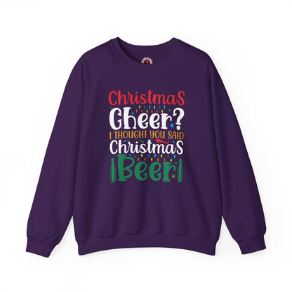 Christmas Cheer? I thought You Said Christmas Beer Crewneck Sweatshirt The Devil's Pickle