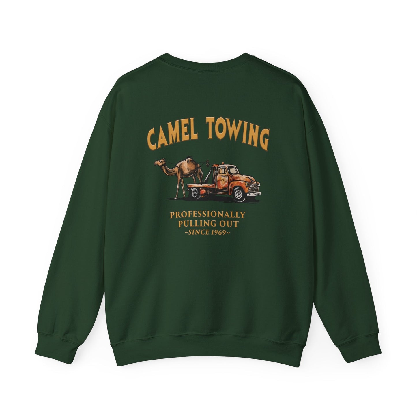 Camel Towing Back Crewneck Sweatshirt The Devil's Pickle