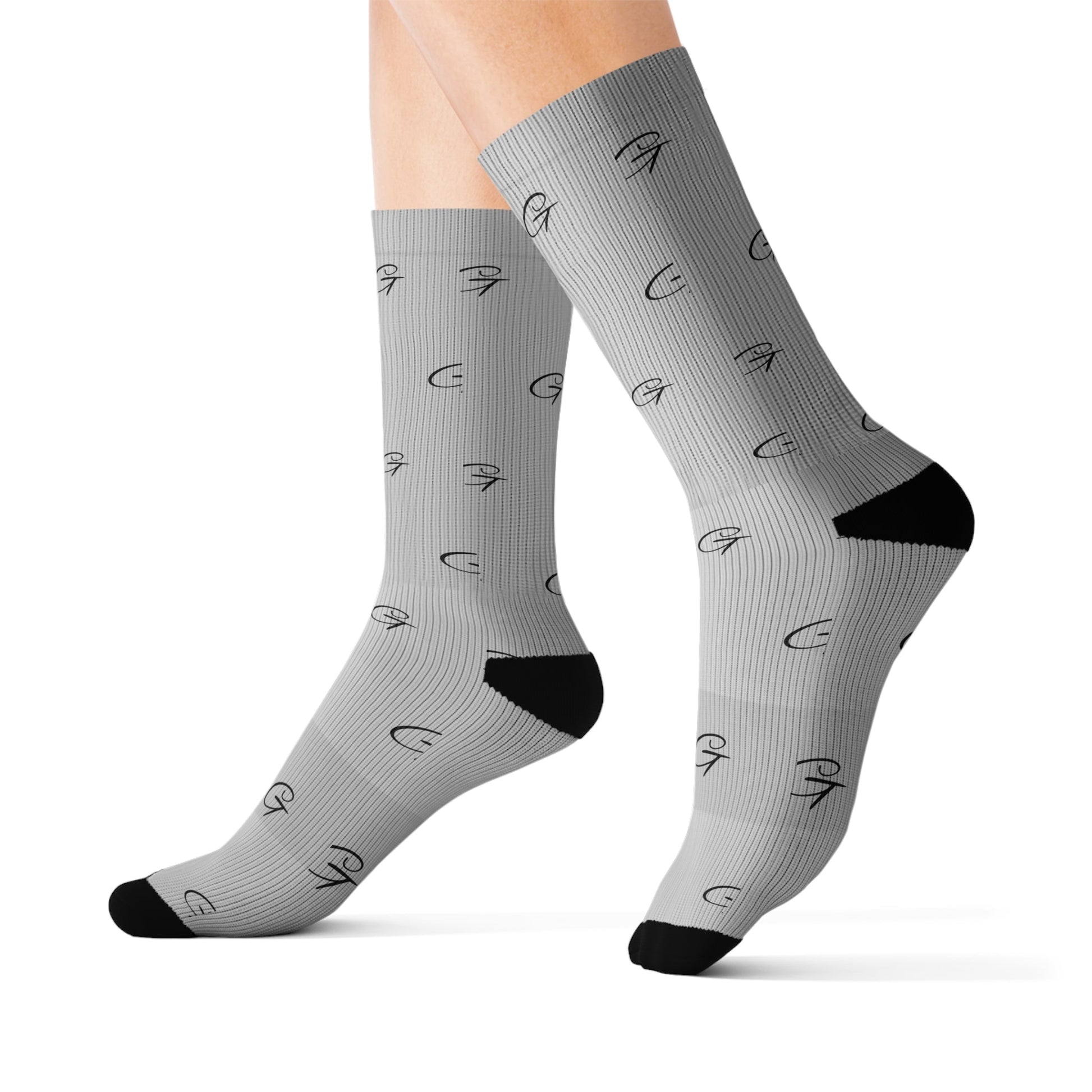 G Grayceful signature Sublimation Socks Grayceful LLC
