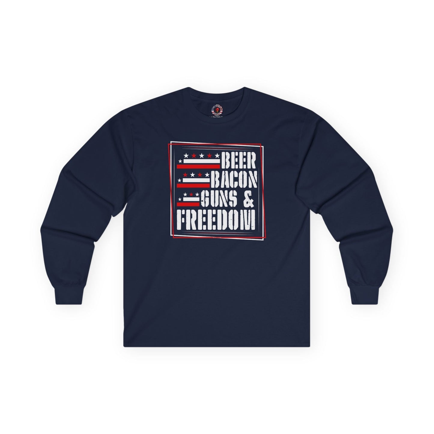 Beer Bacon Guns and Freedom Long Sleeve Tee The Devil's Pickle
