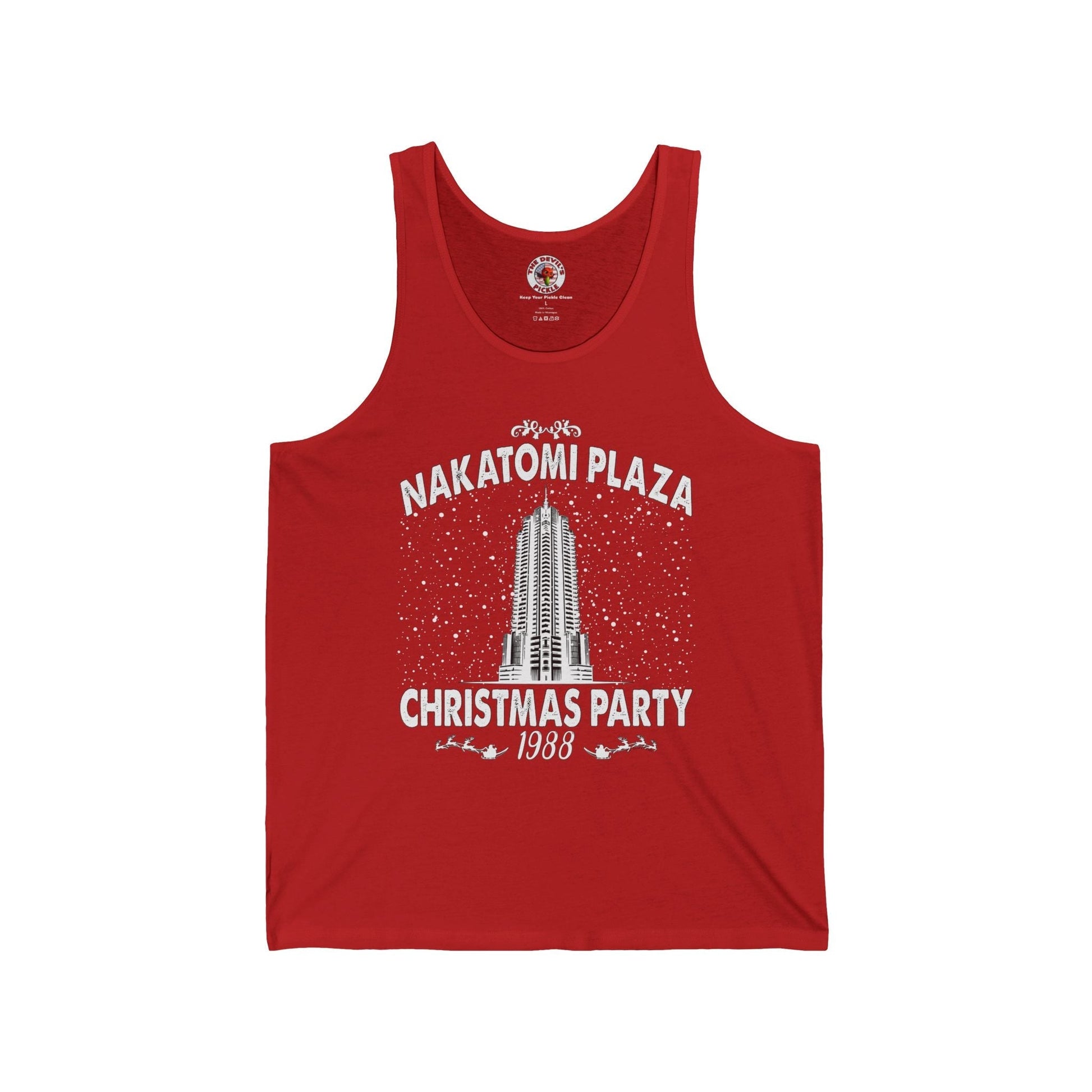 Nakatomi Plaza Christmas Party Tank Top The Devil's Pickle