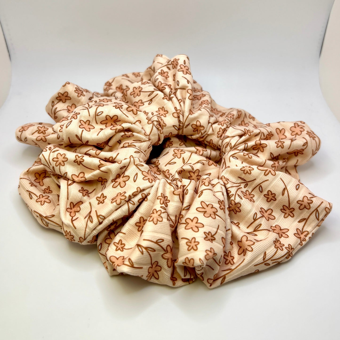 Ditsy Flower Fall Ribbed Scrunchie Enchanted Scrunch