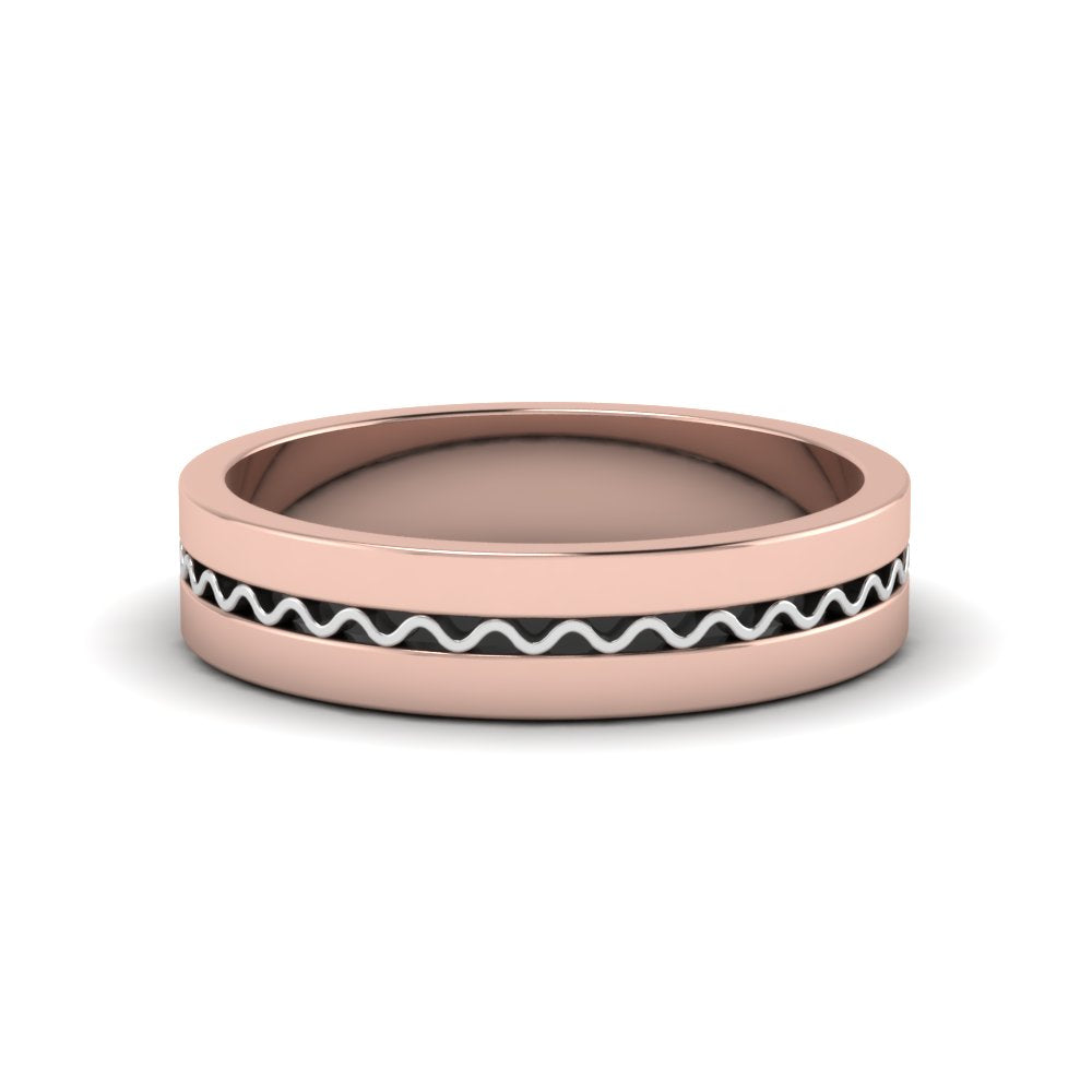 Mens Wave Comfort Fit Wedding Ring Fascinating Diamonds