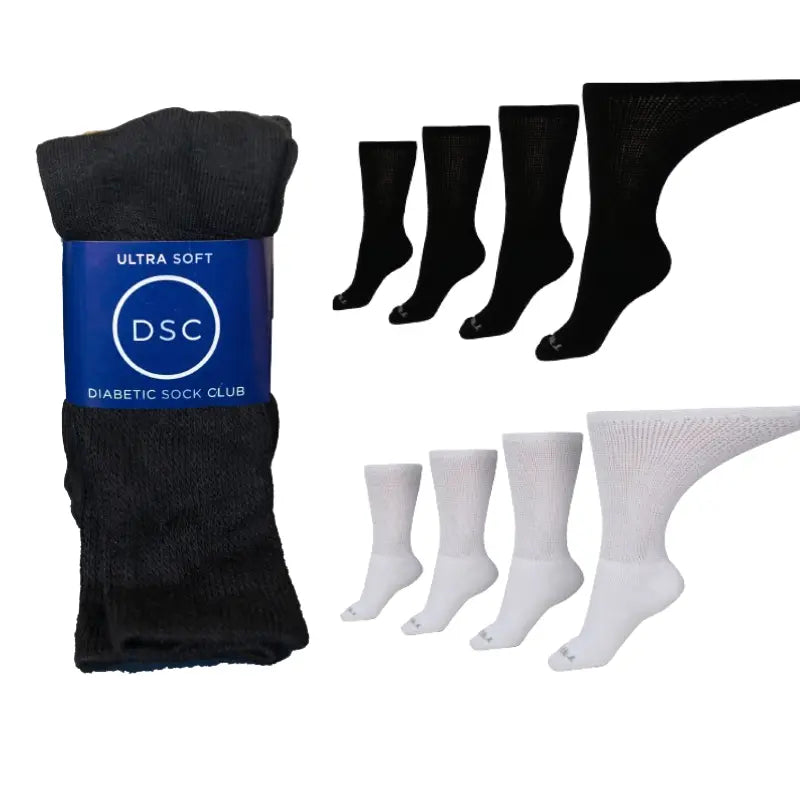 Women's Ultra-Soft Upper Calf Diabetic Socks (4 Pair) DSC