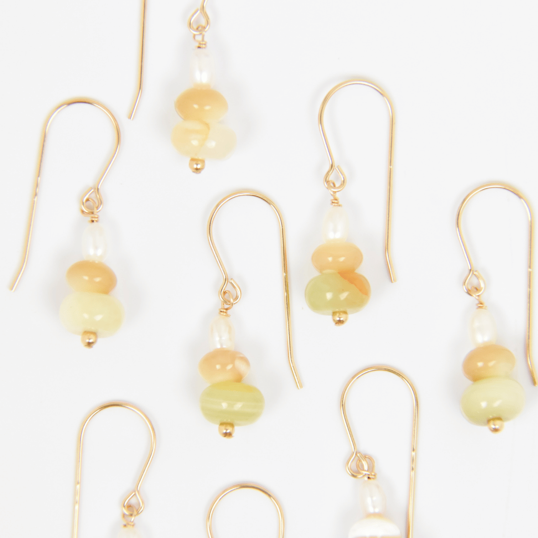 Stacked Rocks Earrings Emily Anne Designs LLC