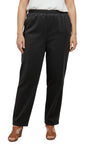 Womens Pull On Fine Wale Corduroy Pants with soft-covered elastic waist
