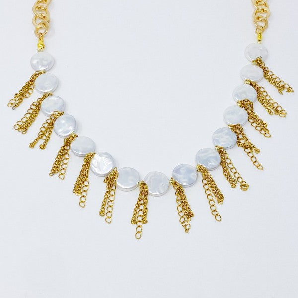 Chain Fringe Shell Pearl Necklace Shop Style & More | Fresh Looks, Everyday Deals & Free Shipping