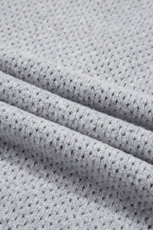 Solid Eyelet V-Neck Drop Shoulder Sweater Shop Style & More | Fresh Looks, Everyday Deals & Free Shipping