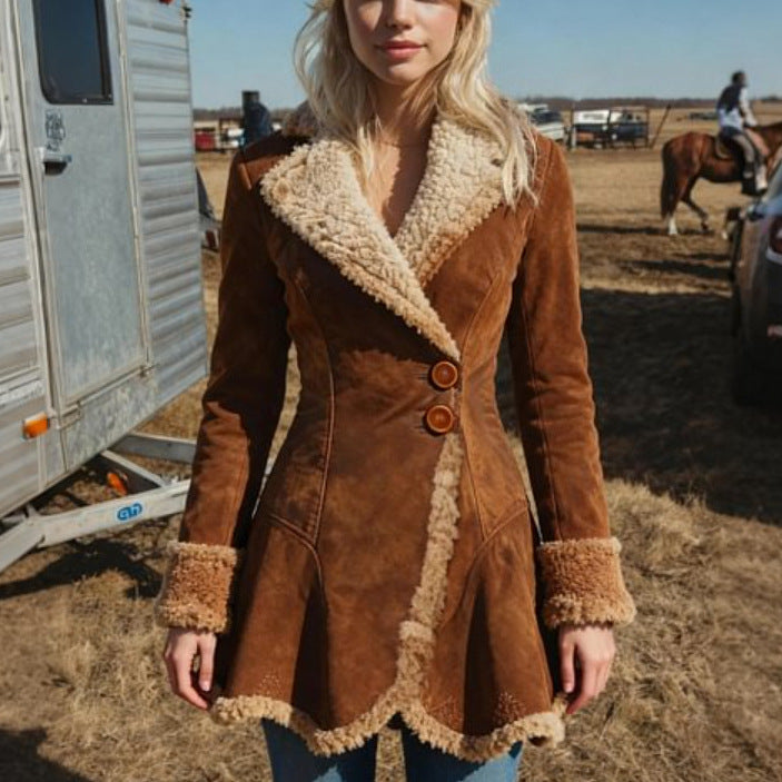 Women’s Thick Fleece Fur Lined Winter Coat FitiqueFit