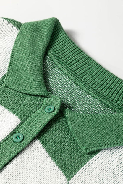 Checker Collared Long Sleeve Sweater Shop Style & More | Fresh Looks, Everyday Deals & Free Shipping