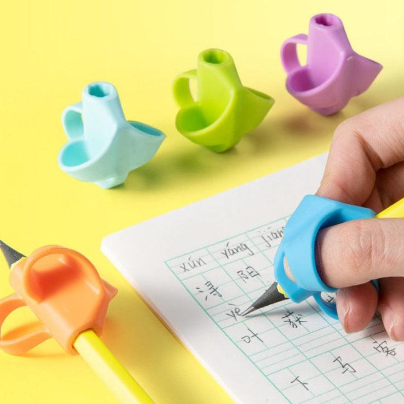 15 Pcs School Students Writing Pencil Pen Holder Children Kids Learning Practice Silicone Pen Aid Grip Posture Correction Device Ergonomic Grip Aid Writing Tool Posture Correction Stevvex