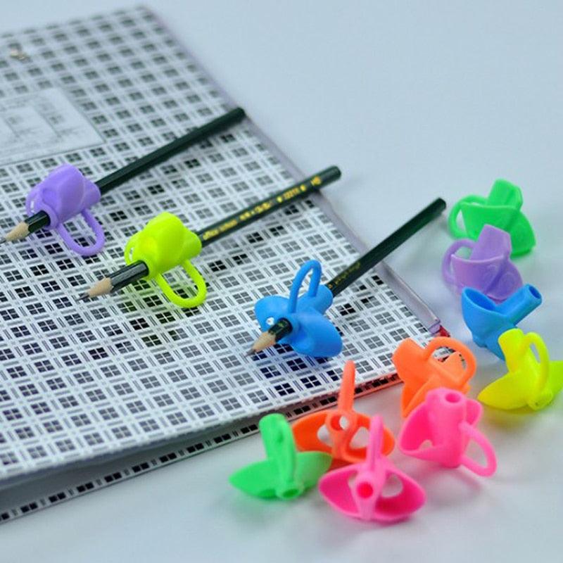 15 Pcs School Students Writing Pencil Pen Holder Children Kids Learning Practice Silicone Pen Aid Grip Posture Correction Device Ergonomic Grip Aid Writing Tool Posture Correction Stevvex