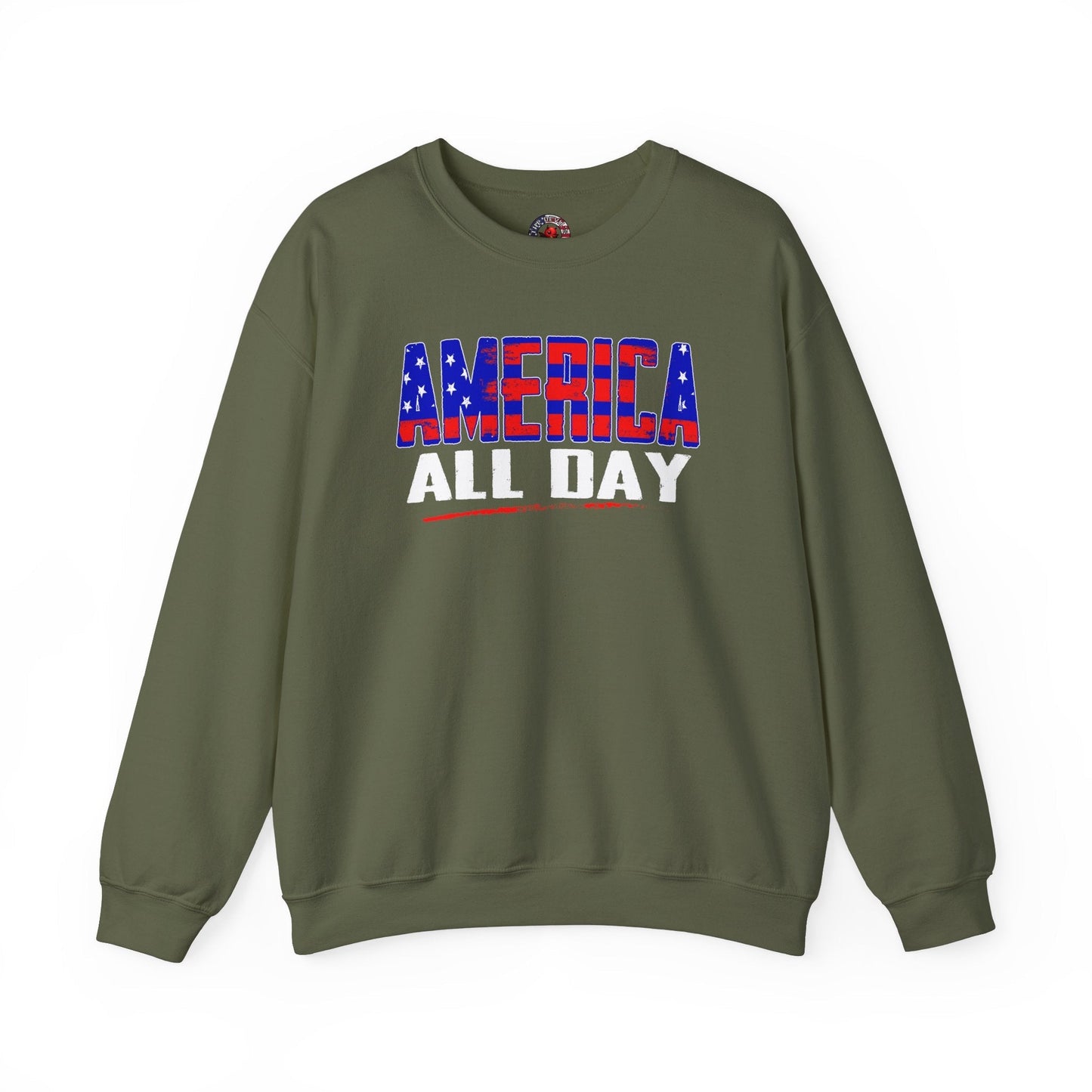 America All Day Crewneck Sweatshirt The Devil's Pickle