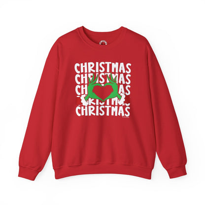 Christmas Heart Crewneck Sweatshirt The Devil's Pickle